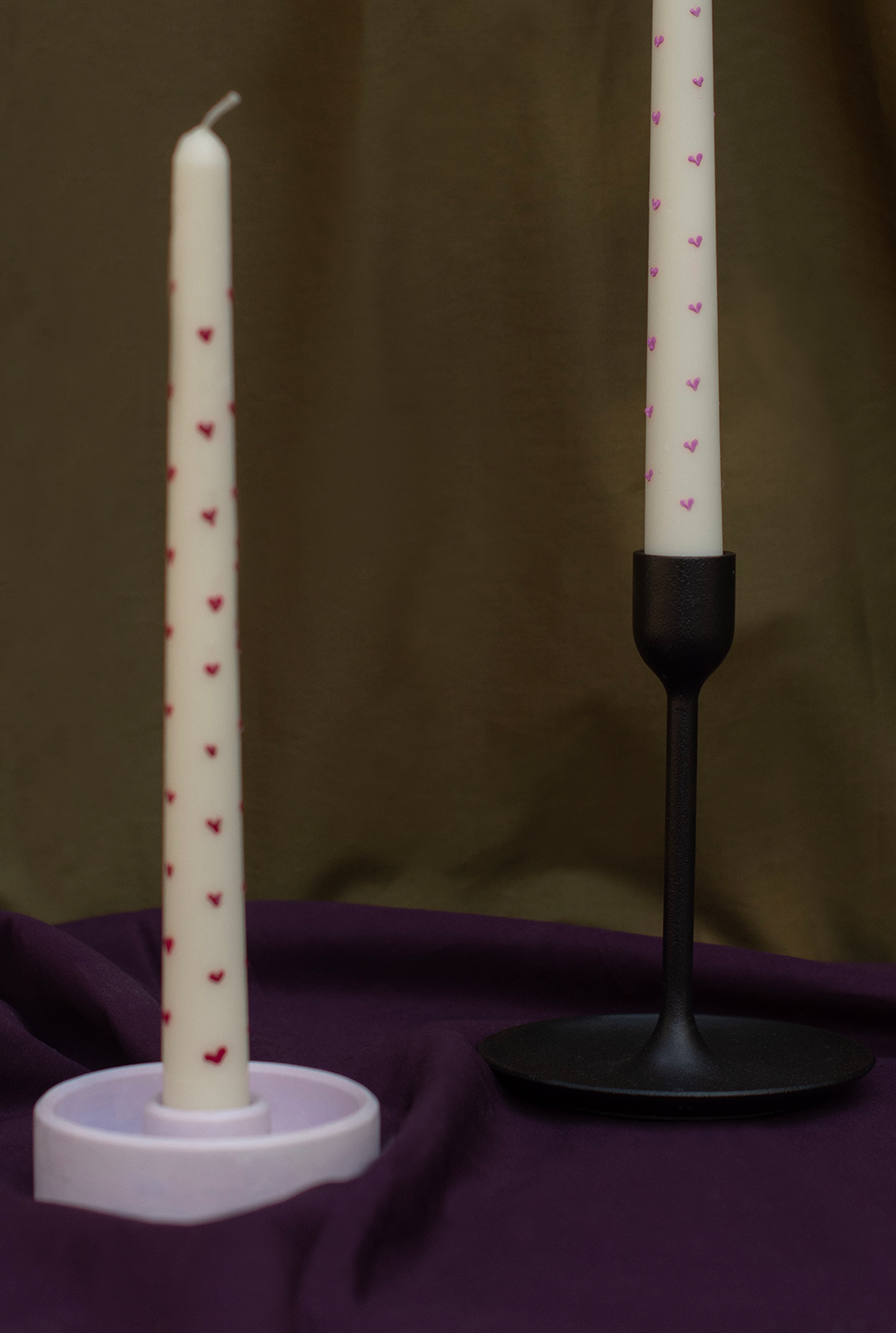 Pillar Candle - Hearts