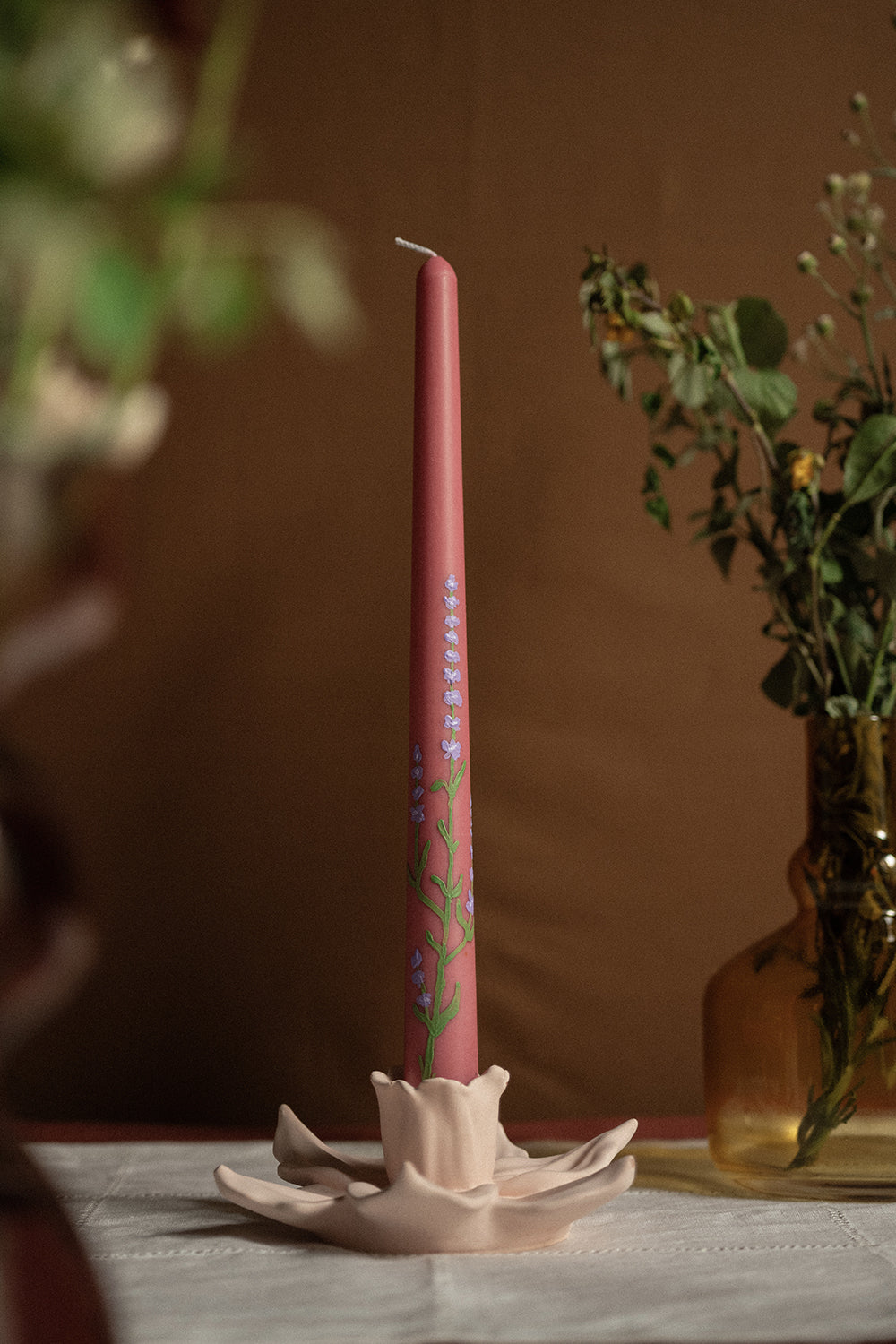 Floral Pillar Candles