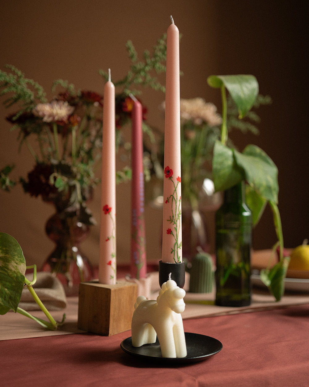 Floral Pillar Candles