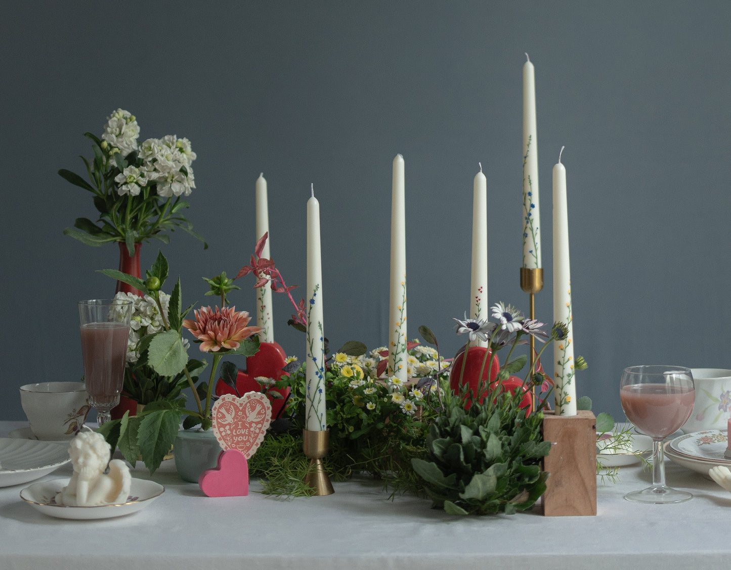 Pillar candles - "Flora"