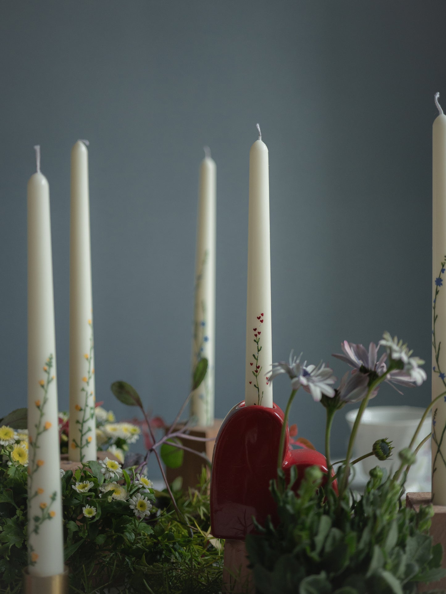 Pillar candles - "Flora"