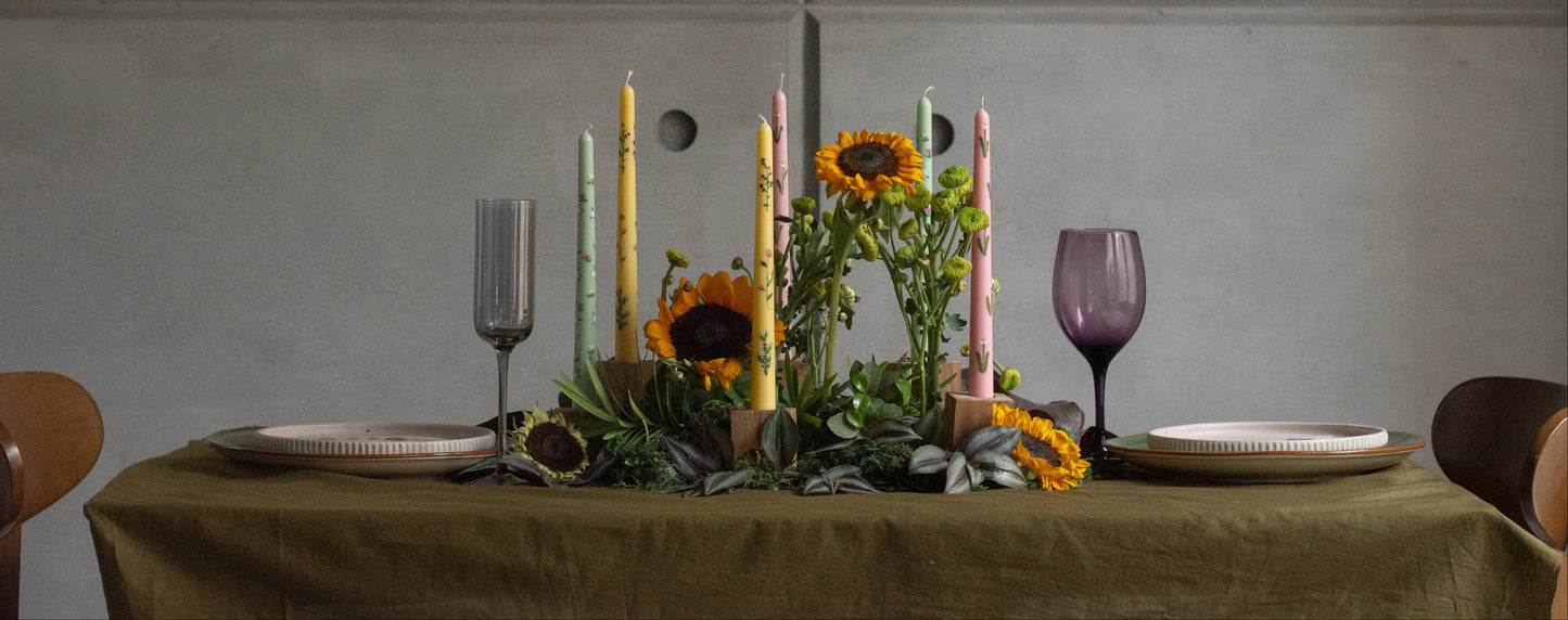 Pillar candles - "Flora"