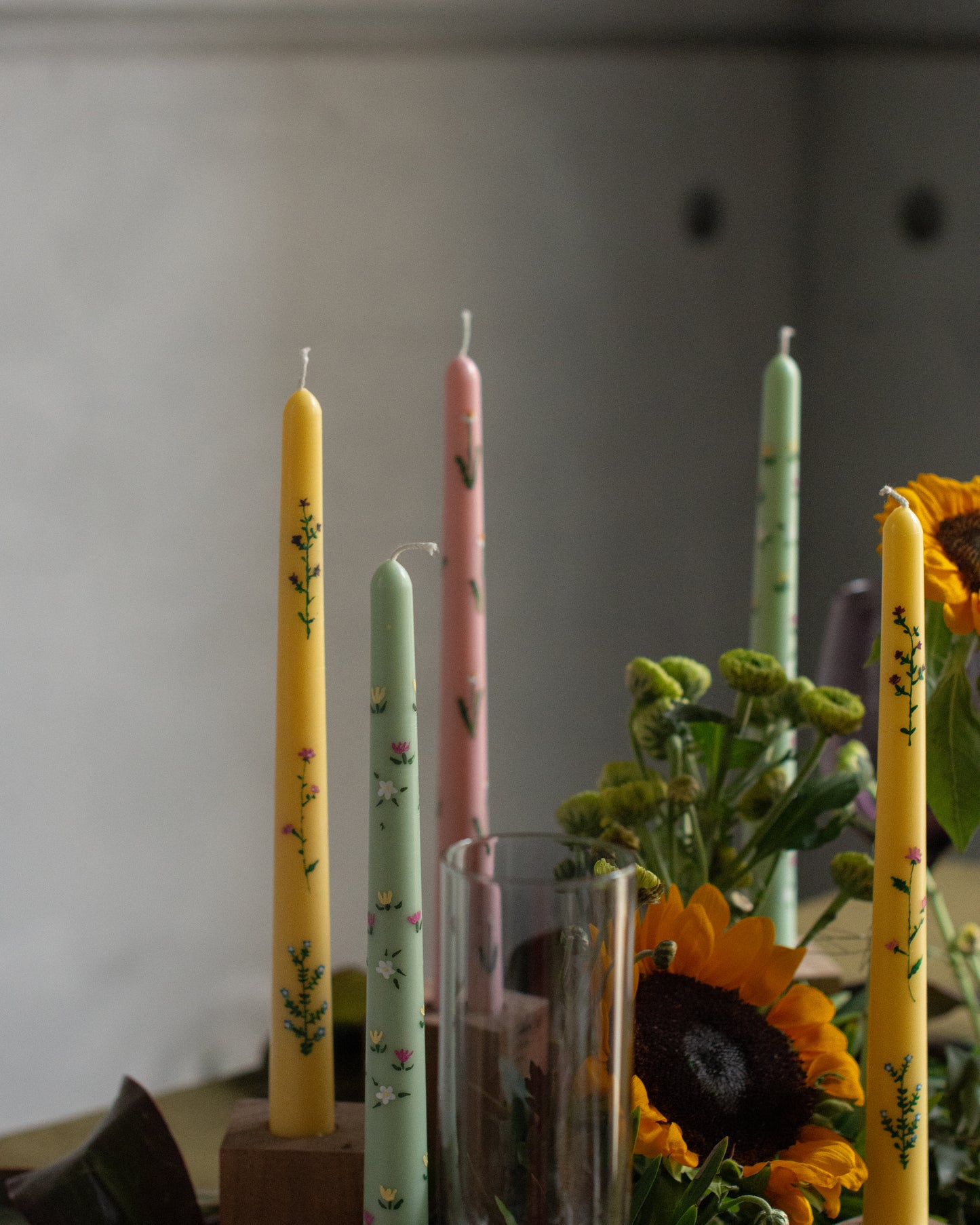 Pillar candles - "Flora"