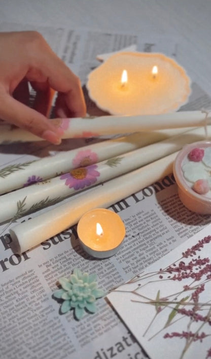 Floral Pillar candle