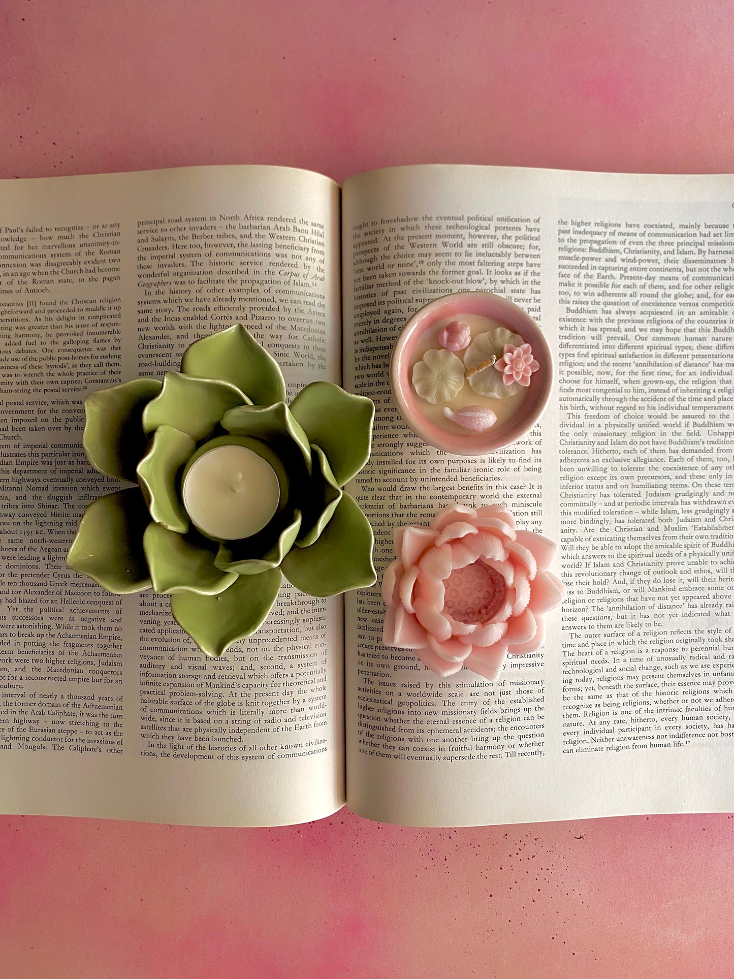 Ceramic Lily Candle