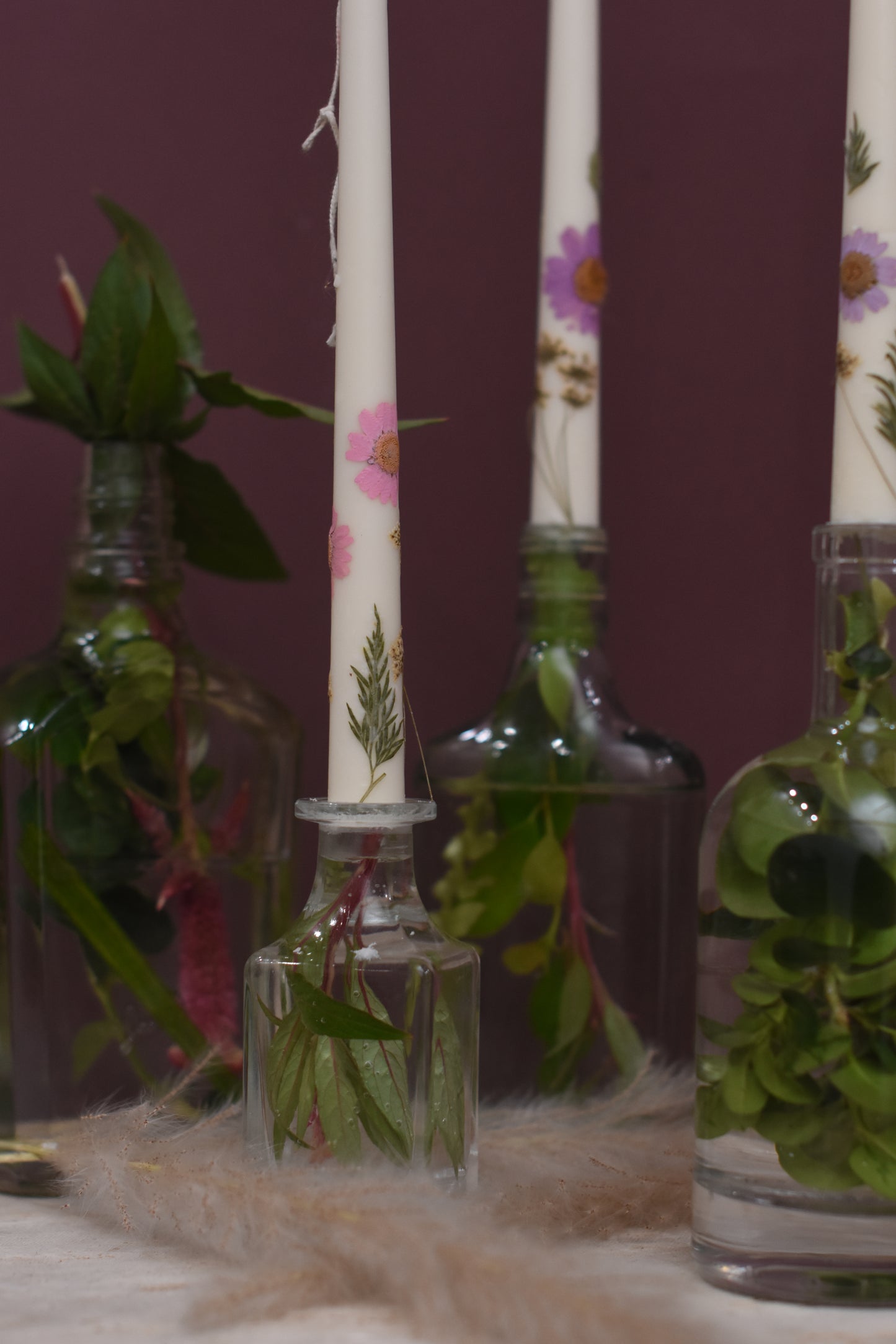 Floral Pillar candle