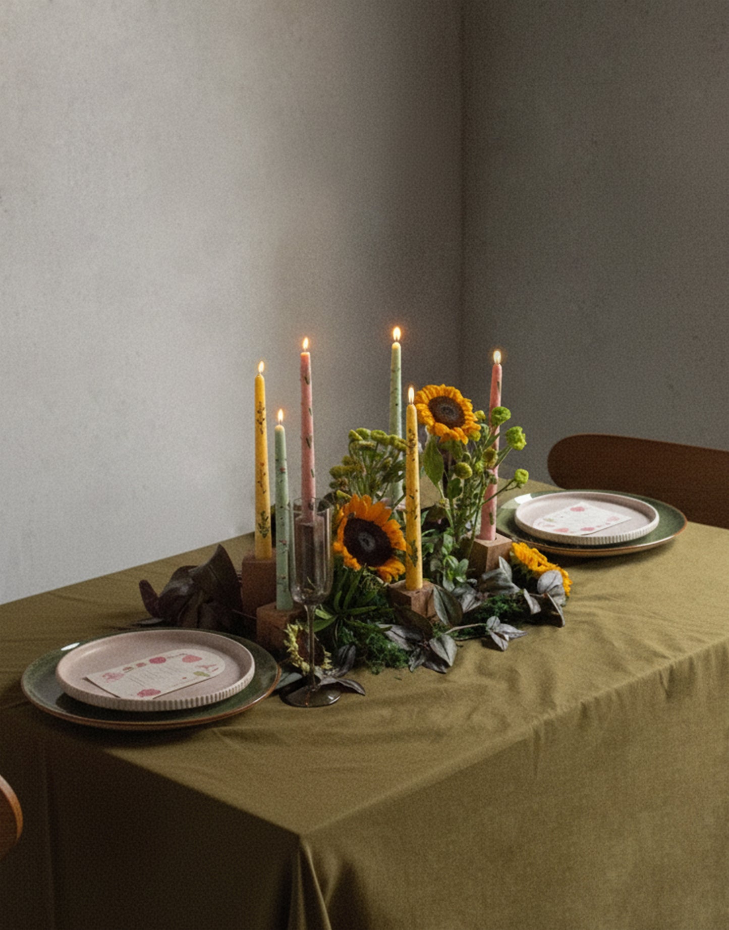 Pillar candles - "Flora"